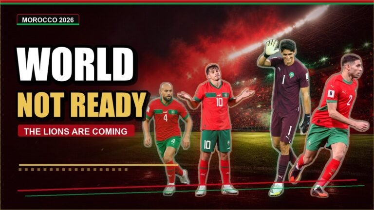 Morocco national team dramatic World Cup knockout visual for Netherlands tactical analysis