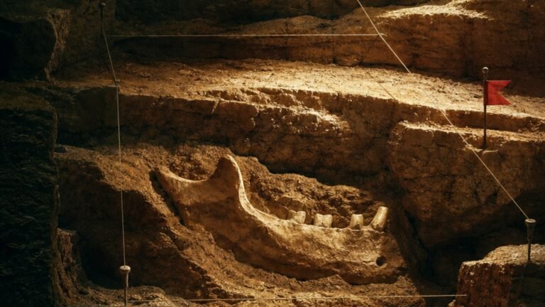 Artistic reconstruction of an archaeological excavation at Thomas Quarry I in Casablanca